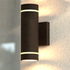Vaxcel Chiasso 11.25-in.H LED Outdoor Wall Light Deep Bronze (T0822)