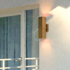 Vaxcel Lavage 14-in. H 2 Light Outdoor Wall Light Honeycomb Gold (T0824)