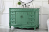 Elegant Furniture & Lighting 48 inch Single Bathroom vanity in Antique White with backsplash (VF-1039-VW-BS)