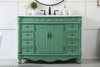 Elegant Furniture & Lighting 48 inch Single Bathroom vanity in Antique White with backsplash (VF-1039-VW-BS)