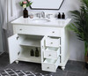 Elegant Furniture & Lighting 42 inch Single Bathroom vanity in antique white with backsplash (VF12342AW-VW-BS)