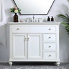 Elegant Furniture & Lighting 42 inch Single Bathroom vanity in antique white with backsplash (VF12342AW-VW-BS)