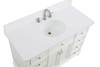 Elegant Furniture & Lighting 48 inch Single Bathroom vanity in Antique White with backsplash (VF12348AW-VW-BS)
