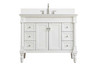 Elegant Furniture & Lighting 42 inch Single Bathroom vanity in Antique White with backsplash (VF13042AW-VW-BS)