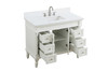 Elegant Furniture & Lighting 42 inch Single Bathroom vanity in Antique White with backsplash (VF13042AW-VW-BS)