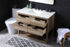 Elegant Furniture & Lighting 42 Inch SIngle Bathroom Vanity In Natural Oak with backsplash (VF19242NT-BS)
