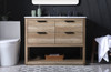 Elegant Furniture & Lighting 42 Inch SIngle Bathroom Vanity In Natural Oak with backsplash (VF19242NT-BS)