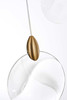 Elegant Furniture & Lighting Avery 20 inch Square Crystal Pendant in Satin Gold (1012S20SG-01CR)