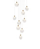 Elegant Furniture & Lighting Avery 20 inch Square Alabaster Pendant in Satin Gold (1012S20SG-11ST)