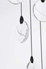 Elegant Furniture & Lighting Avery 26 inch Square Crystal Pendant in Black (1012S26BK-01CR)