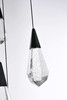 Elegant Furniture & Lighting Amora 26 inch Square Crystal Pendant in Black (1013S26BK-02CR)