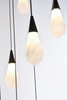 Elegant Furniture & Lighting Amora 26 inch Square Alabaster Pendant in Black (1013S26BK-22ST)