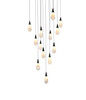 Elegant Furniture & Lighting Amora 26 inch Square Alabaster Pendant in Black (1013S26BK-22ST)