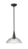Z-Lite Lunelle 1 Light Pendant in Matte Black (3051P12-MB)