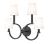 Z-Lite Cordelia 4 Light Wall Sconce in Matte Black (2016-4S-MB)