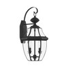 Monterey 2 Light Black Outdoor Wall Lantern (2251-04)