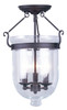 Jefferson 3 Light Bronze Ceiling Mount (5062-07)