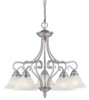 Coronado 5 Light Brushed Nickel Chandelier (6135-91)
