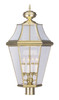 Georgetown 4 Light Polished Brass Outdoor Post Top Lantern (2368-02)