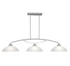 Somerset 3 Light Brushed Nickel Billiard/Island (4224-91)