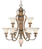 Savannah 10 Light Venetian Patina Chandelier (8459-57)