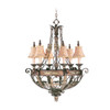 Pomplano 6 Light Palacial Bronze With Gilded Accents Chandelier (8846-64)