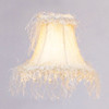 Off White Silk Bell Clip Chandelier Shade (S106)