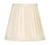 Off White Pleat Empire Silk Clip Shade (S316)
