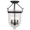 Jefferson 3 Light Black Ceiling Mount (5062-04)