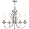 Caldwell 5 Light Brushed Nickel Chandelier (5165-91)