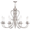 Caldwell 8 Light Brushed Nickel Chandelier (5168-91)