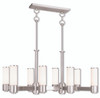 Weston 8 Light Brushed Nickel Linear Chandelier (52108-91)