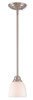 Somerville 1 Light Brushed Nickel Mini Pendant (53850-91)