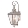 Cambridge Collection 3 Light Brushed Nickel Outdoor Wall Lantern (2033-91)