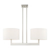 Hayworth 2 Light Brushed Nickel Linear Chandelier (42403-91)