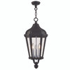 Morgan 3 Light Textured Black Outdoor Pendant Lantern (76193-14)