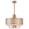 Arabesque 5 Light Soft Gold Pendant Chandelier (41104-33)