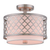 Arabesque 2 Light Brushed Nickel Ceiling Mount (41107-91)