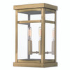 Hopewell 2 Light Antique Brass Outdoor Wall Lantern (20702-01)