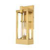 Delancey 1 Light Satin Brass Outdoor Wall Lantern (20992-12)