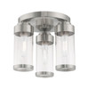 Hillcrest 3 Light Brushed Nickel Ceiling Mount (40474-91)