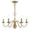 Windsor 5 Light Antique Brass Chandelier (52165-01)