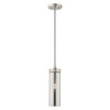 Art Glass Mini Pendant Lights 1 Light Brushed Nickel Mini Pendant (41241-91)