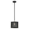 Industro 1 Light Black With Brushed Nickel Accents Pendant (46212-04)
