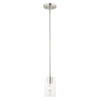 Zurich 1 Light Brushed Nickel Pendant (45477-91)