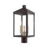 Nyack 3 Light Bronze Outdoor Post Top Lantern (20592-07)