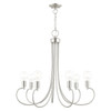 Bari 7 Light Brushed Nickel Chandelier (42927-91)