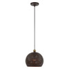 Dublin 1 Light Bronze With Antique Brass Accents Pendant (49100-07)