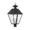 Mansfield 4 Light Black Outdoor Post Top Lantern (27223-04)