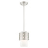 Calinda 1 Light Brushed Nickel Mini Pendant (49861-91)